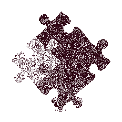 Four puzzle pieces fitting together
